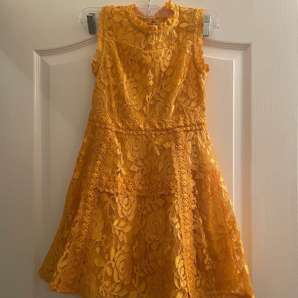 Brand New Girls Yellow Gold Dress